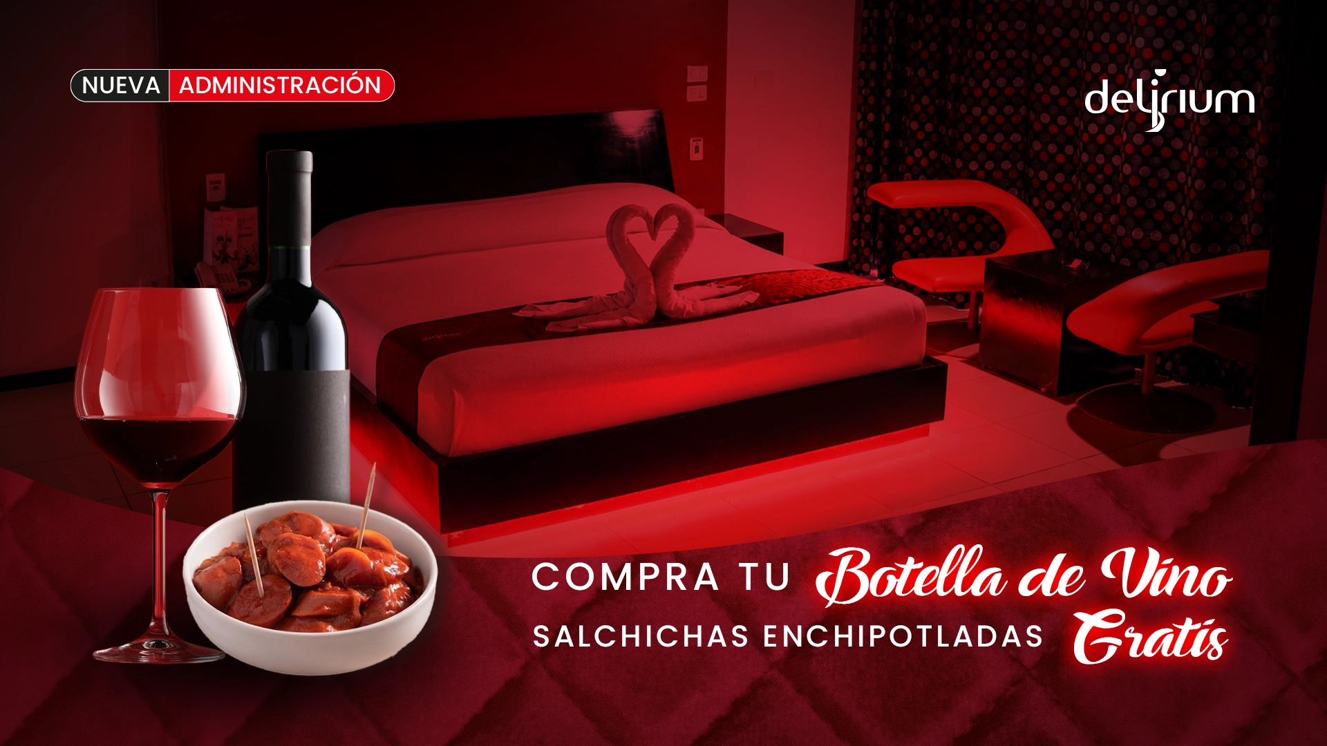 Botella de vino  + salchichas enchipotladas